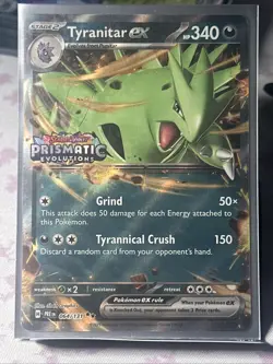 Pokemon TCG Tyranitar EX 64/131 Prismatic Evolutions Stamped - Image 1