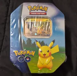 Pokemon TCG Pokemon GO Pikachu Gift Tin Promo English 2022 MPN 210-85077 6+ - Image 1