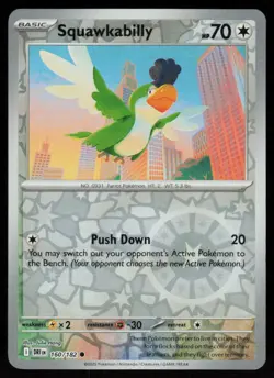 Squawkabilly 160/182 Common Destined Rivals Pokemon Reverse Holo Near Mint - Image 1