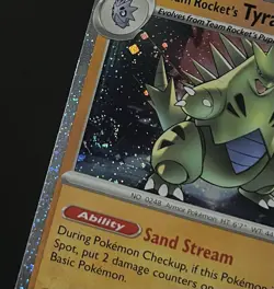 Team Rocket's Tyranitar 096/182 Cosmos Holo 🌀Swirl🌀 Destined Rivals Pokemon NM - Image 3