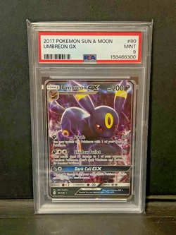 Pokemon PSA 9 MINT Umbreon GX - 2017 Sun & Moon Ultra Rare - 80/149 - Image 1