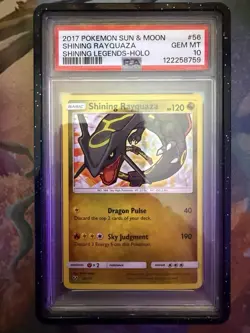 Pokemon 2017 Shining Legends Shining Rayquaza 56/73 Holo PSA 10 English - Image 1