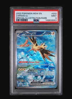 PSA 9 Pokemon Zapdos ex 151 MEW EN Special Illustration Rare #202 - Image 1