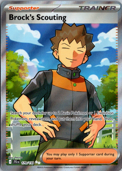 Pokemon TCG Brock's Scouting 179/159 Sv09: Journey Together Holo - Image 1