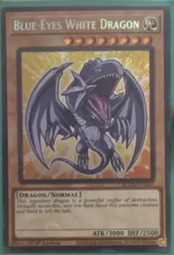 Konami Blue-Eyes White Dragon Yu-Gi-Oh! TCG 1st Edition Foil EN 3000/2500 BLMM - Image 1