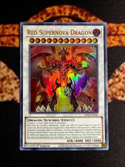 🔥YUGIOH • RED SUPERNOVA DRAGON • ULTRA RARE • GFTP-EN045 • 1st EDITION • NM🔥 - Image 1