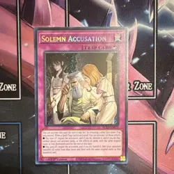 Konami Yu-Gi-Oh! Solemn Accusation BLZD-EN079 1st Ed Secret Rare Holo EN - Image 1