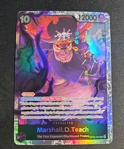 Marshall.D.Teach OP09-093 Reprint SR ONE PIECE Tcg Card Game NM Black - Image 1