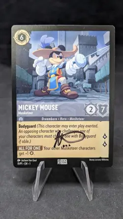 Mickey Mouse - Musekteer Disney Lorcana Gen Con 2023 Promo Signed Ryan Miller - Image 1