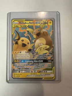 Pikachu and Alolan Raichu GX Tag Team Card - Image 1