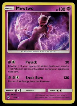 Pokemon Card - Mewtwo Detective Pikachu 12/18 Holo Rare - Image 1