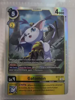 Gatomon BT15-037 SR NM Digimon Card Game - Image 1
