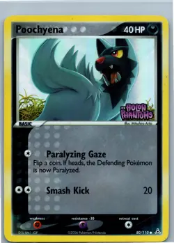 Pokemon Card - Poochyena Holon Phantoms 80/110 Common Reverse Holo Stamped - Image 1