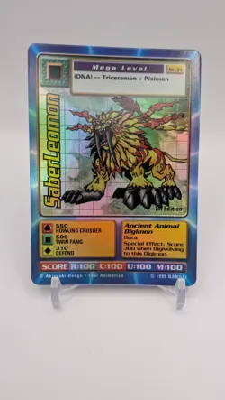 Digimon Cards - 1999 Digi-Battle 1st Edition Foil SaberLeomon ST-34 - Image 1