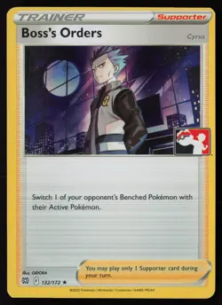 Pokemon Boss's Orders - 132/172 Prize Pack Series Cards Holo Pack Fresh - NM - Image 1