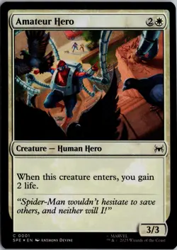 Amateur Hero 1 Marvel's Spider-Man: Eternal-Legal Magic: The Gathering Foil NM - Image 1