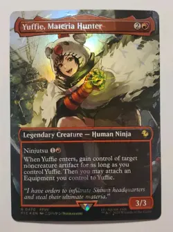 Yuffie, Materia Hunter (Borderless) (Chocobo Track Foil) Commander:Final Fantasy - Image 1