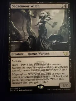 MTG Sedgemoor Witch Strixhaven: School of Mages Rare NM - Image 1