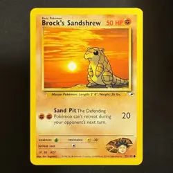 Brock's Sandshrew - 72/132 - Gym Heroes - Pokemon - Common - Played - Image 1