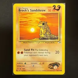 Brock's Sandshrew - 72/132 - Gym Heroes - Pokemon - Common - Played - Image 3