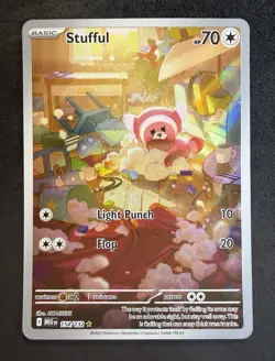 🔥 Stufful 154/132 Holo Illustration Rare IR ME01: Mega Evolution NM Pokemon TCG - Image 1