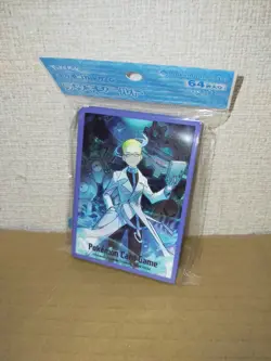 Pokemon Card Game Colress Deck Shield Sleeve Black White Team Plasma - Image 1