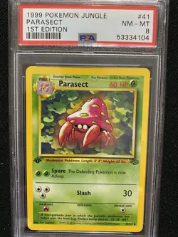 1999 Pokemon Jungle 1st Edition Parasect 41/64 PSA 8 NM-MT - Image 1