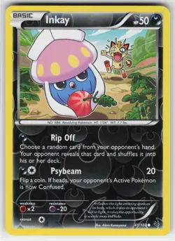 Inkay 41 Reverse Holo 108 C Roaring Skies Pokemon Moderately Played - Image 1