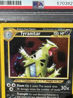 2001 POKEMON NEO DISCOVERY #12 TYRANITAR-HOLO PSA 7 SWIRL! - Image 2