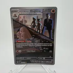 Team Rocket's Dugtrio 239/217 ASCENSION Illustration Rare Holo 100 HP - Image 2