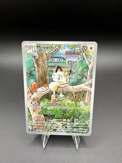 Pokemon TCG SV: Phantasmal Flames Meowth 106/094 Illustration Rare Holo - Image 1