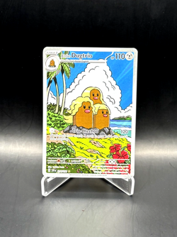 Pokemon TCG Alolan Dugtrio Holo Illustration Rare SV08: Surging Sparks 208/191 - Image 1