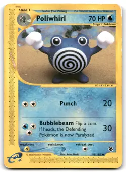 Poliwhirl 89/165 Expedition Pokemon Heavy Play/DMG - Image 1