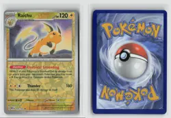 Raichu #026/165 Sv Scarlet & Violet 151 Rare Reverse Holo Pokemon TCG LP - Image 3