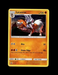2018 Pokemon BLACK STAR PROMO LYCANROC HOLO SM105! HP - Image 1