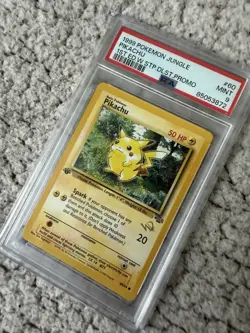 Pikachu Jungle 1st Edition W Stamp Duelist Promo 1999 Pokemon PSA 9 MINT - Image 1