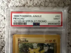 Pikachu Jungle 1st Edition W Stamp Duelist Promo 1999 Pokemon PSA 9 MINT - Image 4
