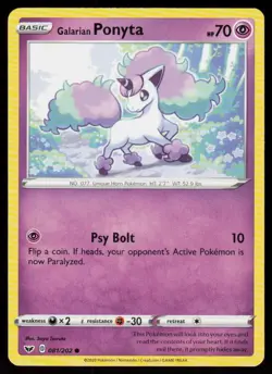Galarian Ponyta 081/202 Common Sword & Shield Pokemon Near Mint - Image 1