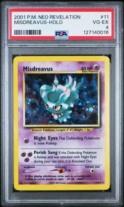 2001 POKEMON NEO REVELATION #11 MISDREAVUS-HOLO PSA 4 - Image 1