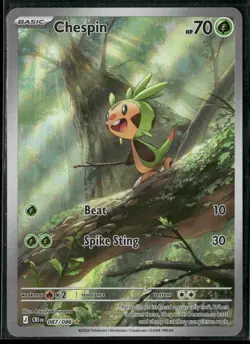 Pokemon Chespin 087/086 Me04: Chaos Rising Illustration Rare - Image 1