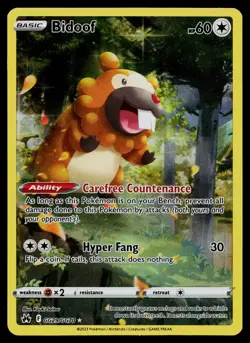 BIDOOF GG29/GG70 HOLO CROWN ZENITH GALARIAN GALLERY POKEMON NM - Image 1