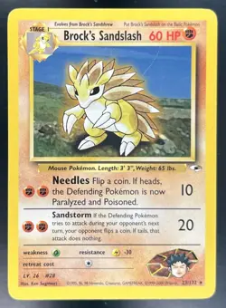 Brock's Sandslash 2000 Pokemon Gym Heroes #23/132 - Image 1