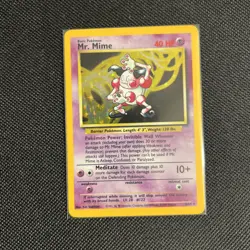 Mr. Mime 6/64 Holo Rare Jungle Pokemon Unlimited Holo No Symbol Near Mint - Image 1