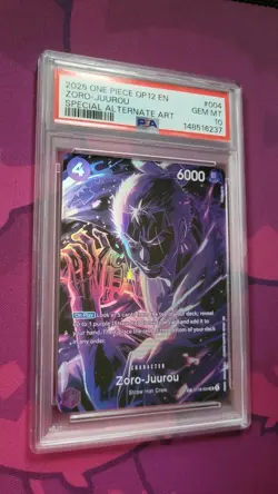 ZORO JUUROU 2025 ONE PIECE ST18-004 OP12 LEGACY OF THE MASTER SP PSA 10 ENGLISH - Image 1