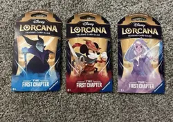 Disney Lorcana Booster Blister TCG The First Chapter Sealed Lot Set of 3 Packs - Image 1