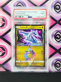 Pokemon Sun & Moon Celestial Storm Latios Prism Holo 108 PSA 9 MINT Ships Fast! - Image 1