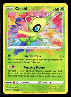 Celebi 009/185 Pokemon TCG 2020 Amazing Rare Holo Vivid Voltage Near Mint - Image 1