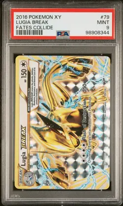 2016 POKEMON XY FATES COLLIDE #79 LUGIA BREAK PSA 9 - Image 1