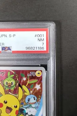 PSA 7 Pikachu 001/S-P (Pokemon SWSH 7-11 Pre-Order Promo 2019) - Image 4