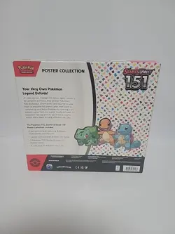 Pokemon TCG Scarlet & Violet 151 Poster Collection Box 3 Packs New Sealed - Image 2